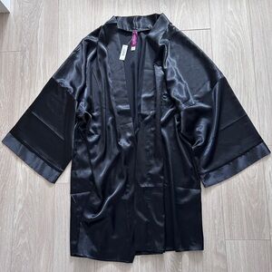 Adoreme Satin Black Robe